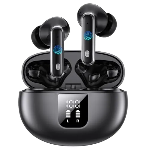 EUQQ Auriculares Inalambricos Bluetooth 6.1, Ajuste Cómodo, 6 mics ENC, 36H