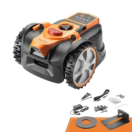 Lawnmaster OcuMow®16 Robot cortacésped inalámbrico para cortacésped hasta 300 ㎡, evitación Inteligente de obstáculos, navegación óptica, estación de Carga automática, Zona prohibida AMB16P2
