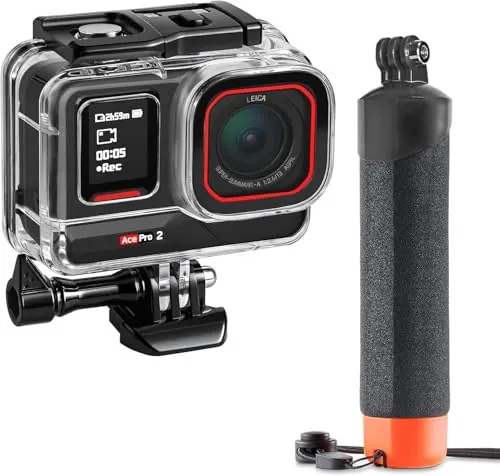 FitStill Kit de Buceo para Insta 360 Ace Pro 2/Ace Pro, 50 M/164 pies, Carcasa Impermeable + Mango de flotabilidad, para fotografía subacuática Ace Pro 2 Accesorios