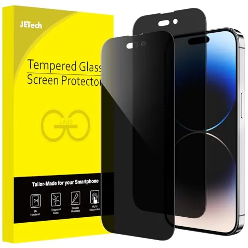 JETech Protector Pantalla Privacidad para iPhone 14 Pro, 2 Unidades
