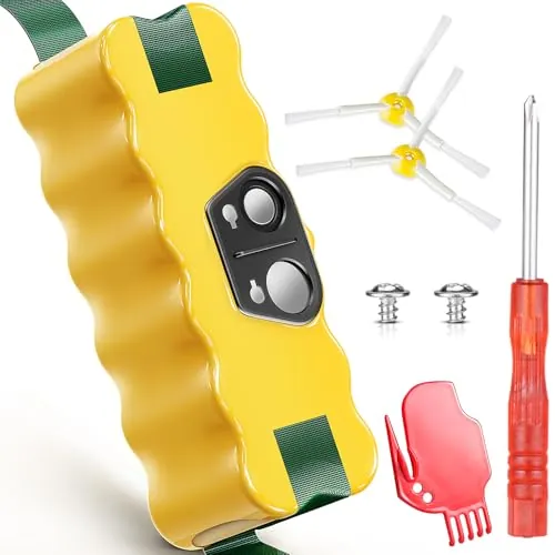5500mAh Ni-MH Batería de Respuesto para iRobot Roomba 500 600 700 800 Series 530 531 532 535 536 540 550 552 560 570 580 595 620 650 660 760 770 780 790 870, con Cepillos, Atornillos y Destornillador