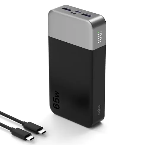 NOBIS Power Bank 65W 20000mah Bateria Externa Carga Rapida