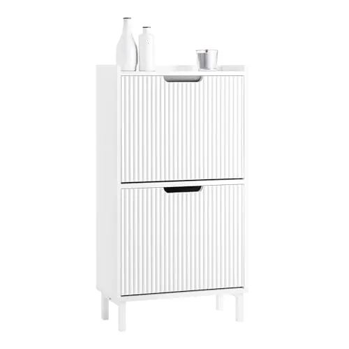 SoBuy Zapatero Estrecho con 2 Solapas 50x19x90cm para Recibidor