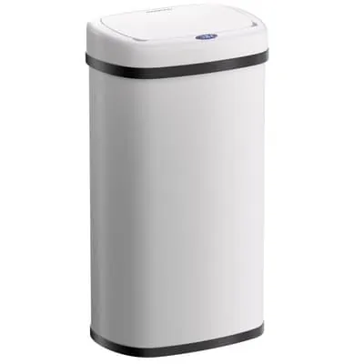 Monzana Cubo Basura Sensor 58L Acero Inoxidable Tapa Automática Crema