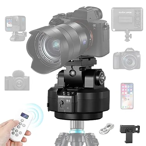 Soonpho M6 Motorizada 360 Grados Erhbarer Eléctrico Remote Panorama Trípode con Abrazadera para Teléfono y Mando a Distancia AI Face Tracking Detección de Gestos AB Dos Puntos Tipo para DSLR