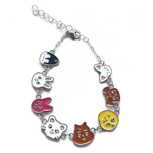 AYVRUOP Pulsera Stray_Kids Merch, Skzoo Cartoon Charm, Ajustable para Fan Cumpleaños