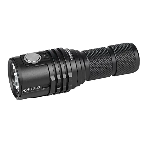 IMALENT MS03W Pequeña Linterna LED Recargable Super Potente EDC 13,000 lúmenes Tactical Torch Use 3 Pcs CREE XHP70.2 Lightweight Handheld Flashlight for Camping Hiking Emergency and Dog Walking
