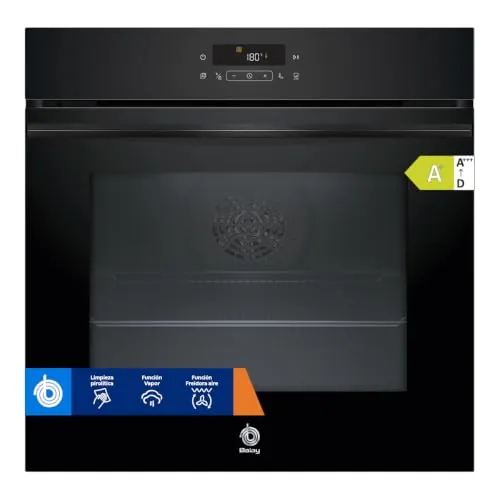 Balay – Horno con Vapor, Pirólisis, Freidora de aire, negro, 3HD5829N3