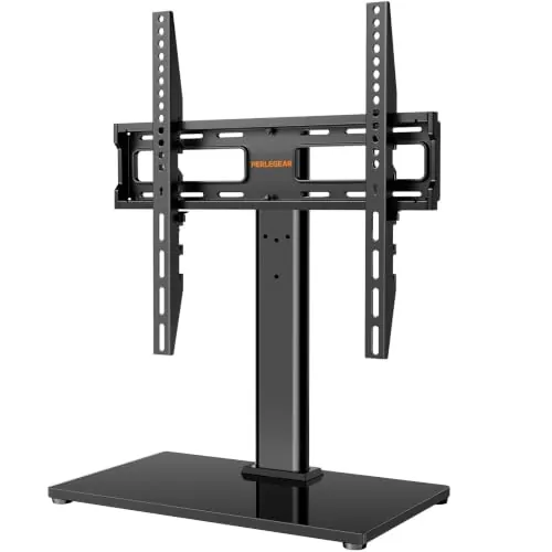 Perlegear Soporte Giratorio para TV Sobremesa Universal para TV de 26-60 Pulgadas - Soporte de TV Ajustable en Altura, VESA máx. 400x400 mm, Máxima de 40kg
