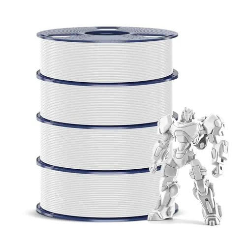 SUNLU 4KG PETG Filament Paquete, 1KG por Carrete, 4 Rollos, Blanco*4