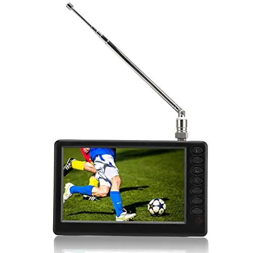 TV Portátil de 5 Pulgadas, 1080P ISDB T, Televisión Digital de Bolsillo, TV Compacta, con Batería Recargable de 1500 MAh, Compatible con USB, Tarjeta TF, Mini Televisión Digital