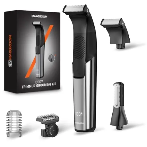 MAXGROOM Afeitadora Corporal Masculina 2 en 1, Depiladora Hombre, Negro