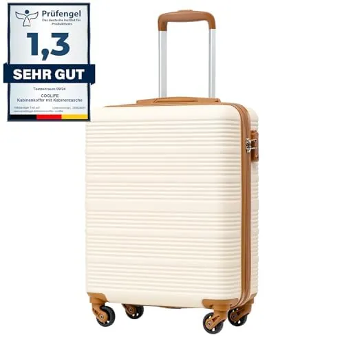 COOLIFE Maleta Cabina 55x40x20 para Easyjet, Trolley Cabina Ligera