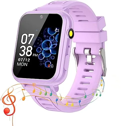 clleylise Reloj Inteligente Niño, Smartwatch Niños con 36 Juegos HD Cámara Alarma Reproductor de Música Podómetro Caloría Pantalla Táctil, Reloj Niño para Niños Niñas 4-12+