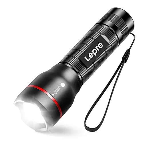 Lepro LE2000 Linterna LED con Zoom, Super Brillante Linternas con 5 Modos