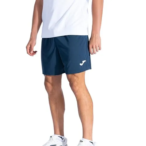Joma Pantalón Corto Deportivo Hombre, Cintura Elástica y Ajuste de Cordón, Bermuda Transpirable y Secado Rápido, Marino, M