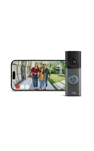 Ring Wired Video Doorbell 4K Pro, Videotimbre cableado (última generación), Instalación con cable, Retinal 4K, 10x Zoom, Amplio campo de visión, Prueba gratuita de 30 días de suscripción Ring